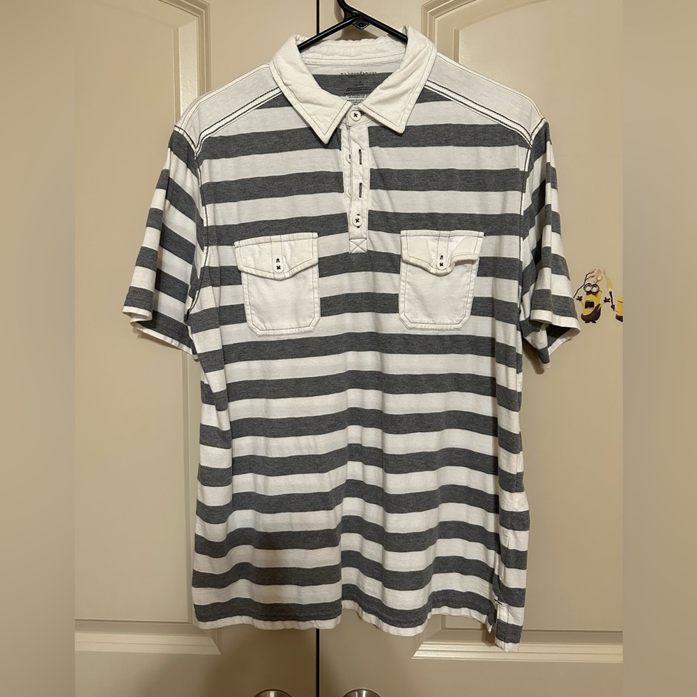 Men’s No Boundaries Striped Polo - Size:L